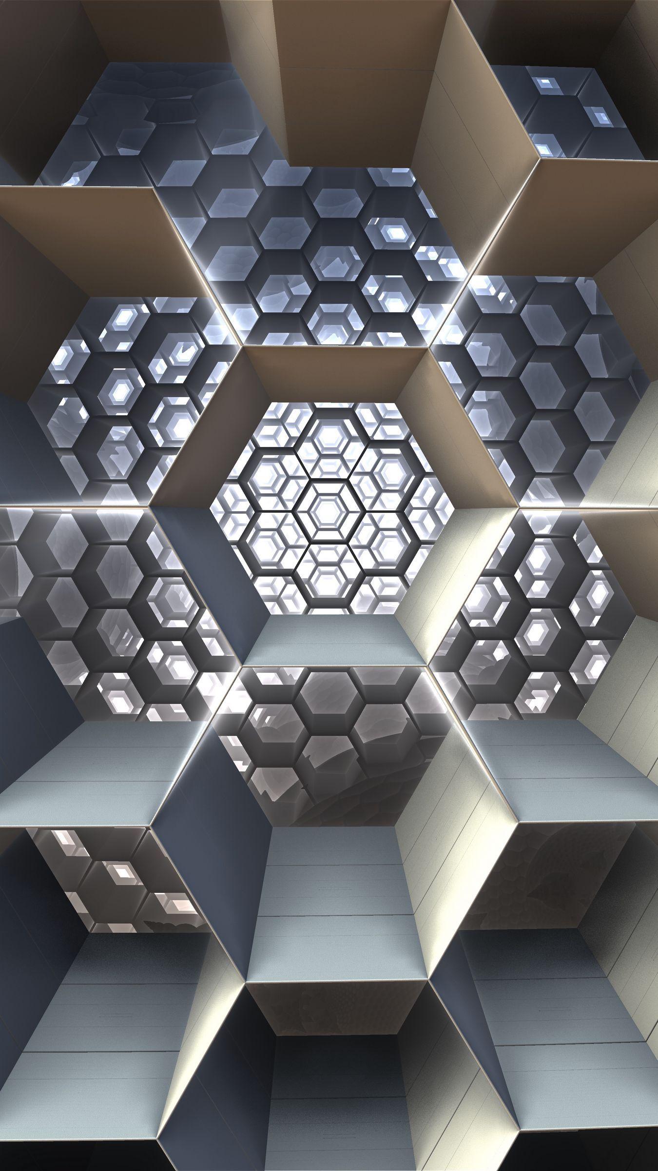1350x2400 Download wallpaper 1350x2400 honeycomb, cell, structure, 3D, fractal iphone 8+/7+/6s+/for parallax HD background