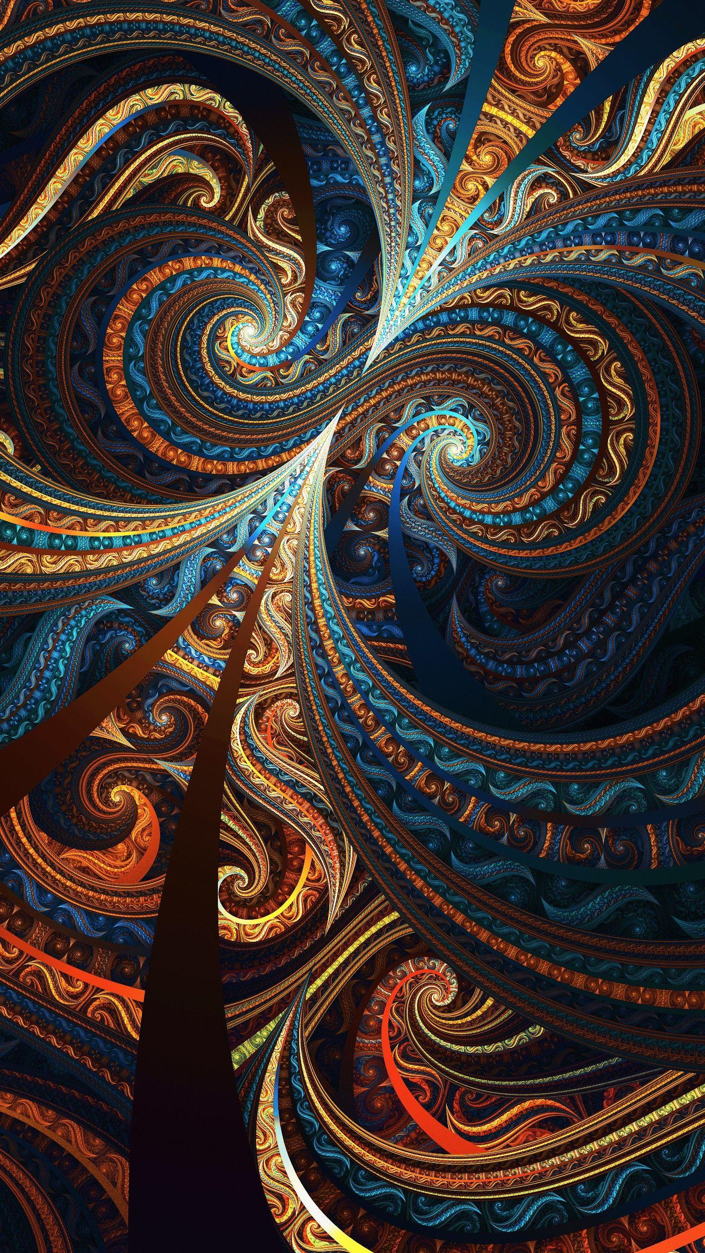 1440x2560 Colorful Fractal Wallpaper