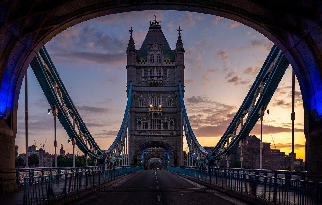 1332x850 Wallpaper road, bridge, dawn, London, Tower bridge, Tower Bridge, London image for desktop, section город