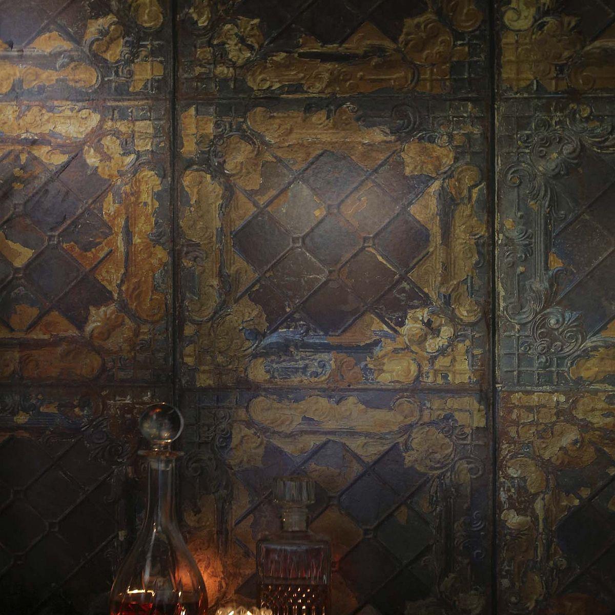 1200x1200 High Quality Wallpaper And Fabrics. Vintage Wallpaper Digital Printing NLXL Brooklyn Tins TIN 08