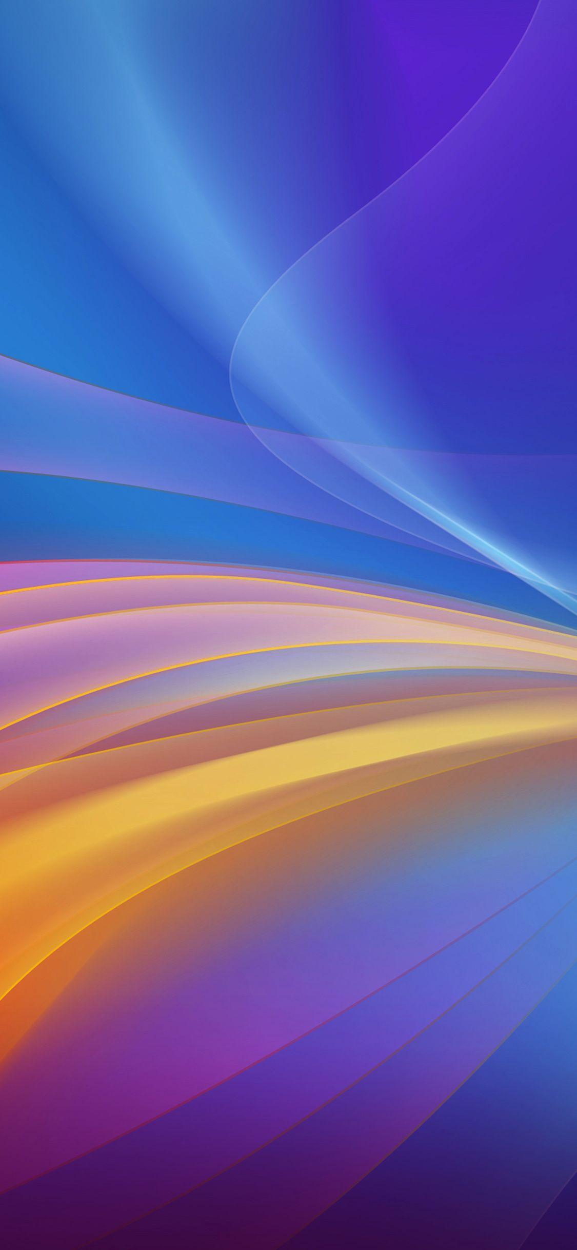 1125x2436 iPhone wallpaper. line art abstract blue smoke pattern