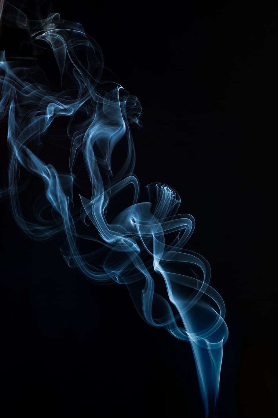 910x1365 blue smoke wallpaper, wallpaper, HD wallpaper, iphone wallpaper, samsung wallpaper, studio shot, smoke structure, black background, CC public domain, royalty free