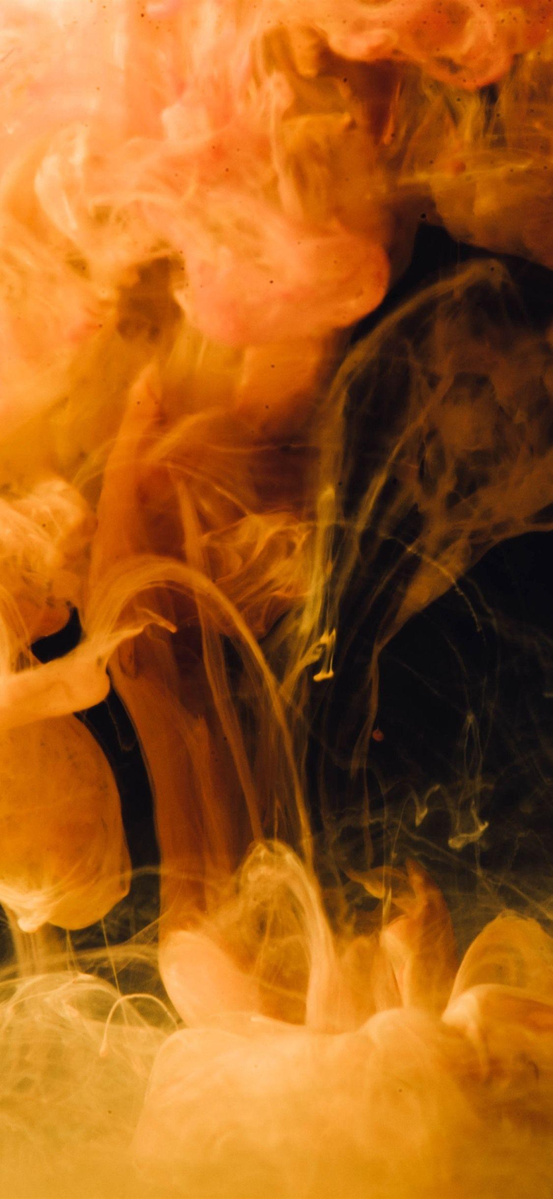 1125x2436 Yellow Smoke, Abstract 1242x2688 IPhone 11 Pro XS Max Wallpaper, Background, Picture, Image