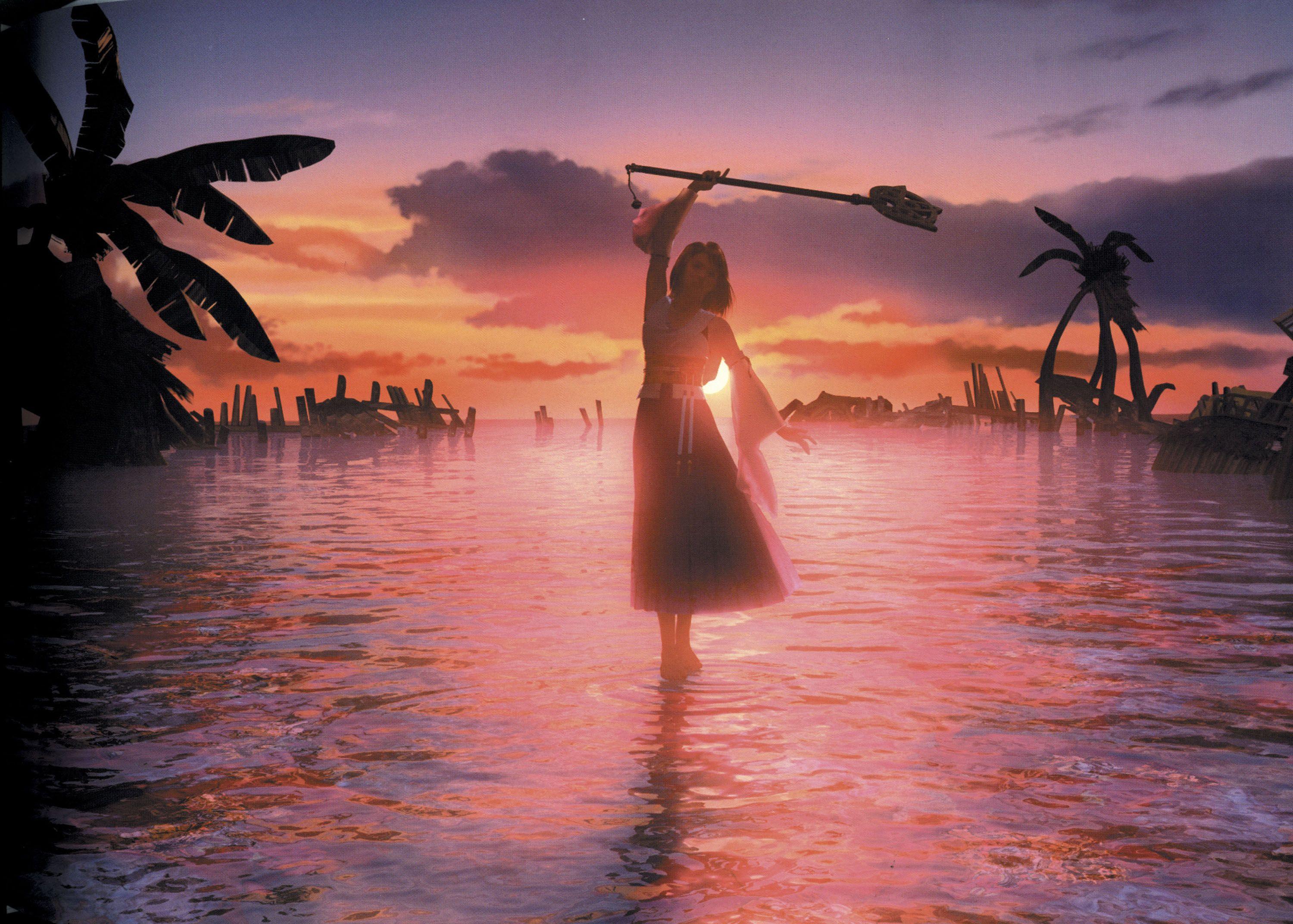 3000x2144 Yuna Fantasy X Anime Image Board