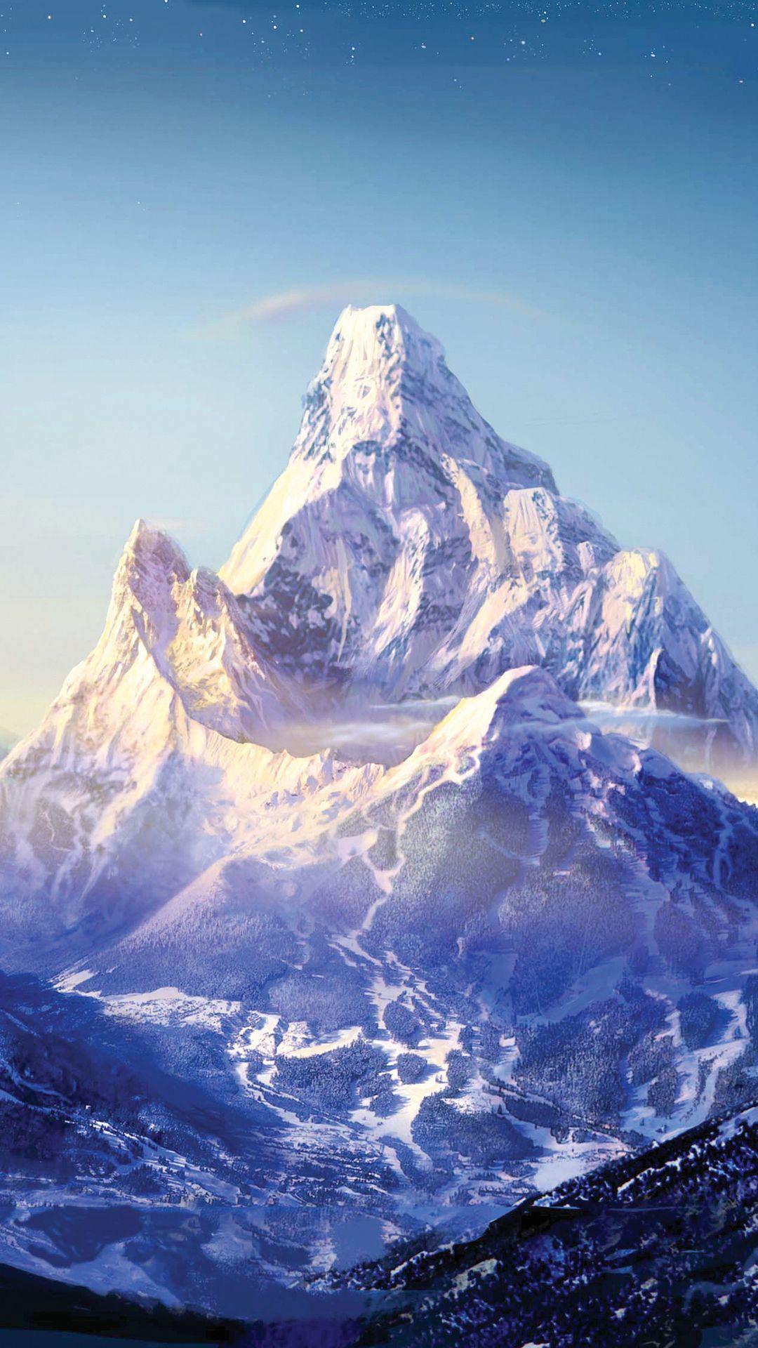 1080x1920 Everest Mountain Snow Stars Android Wallpaper. Everest mountain, Beach background tumblr, Mountain wallpaper