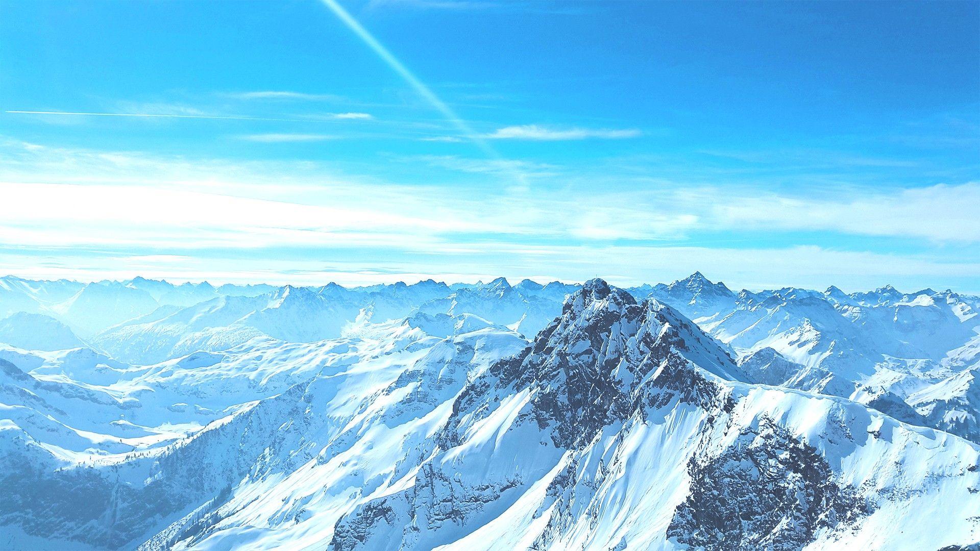 1920x1080 #mountains, #landscape, #clouds, #nature, #sky, #snow, #Mount Everest, #blue, wallpaper. Mocah.org HD Wallpaper