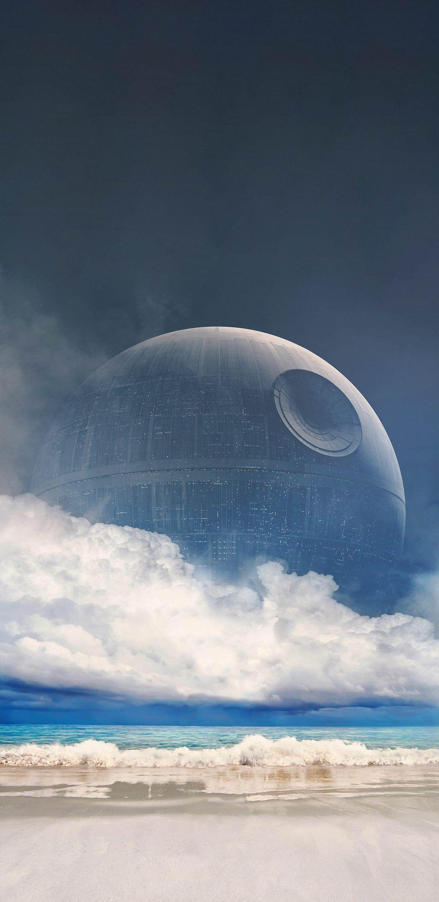 1440x2960 Death Star over Scarif ( 2 mobile wallpaper)