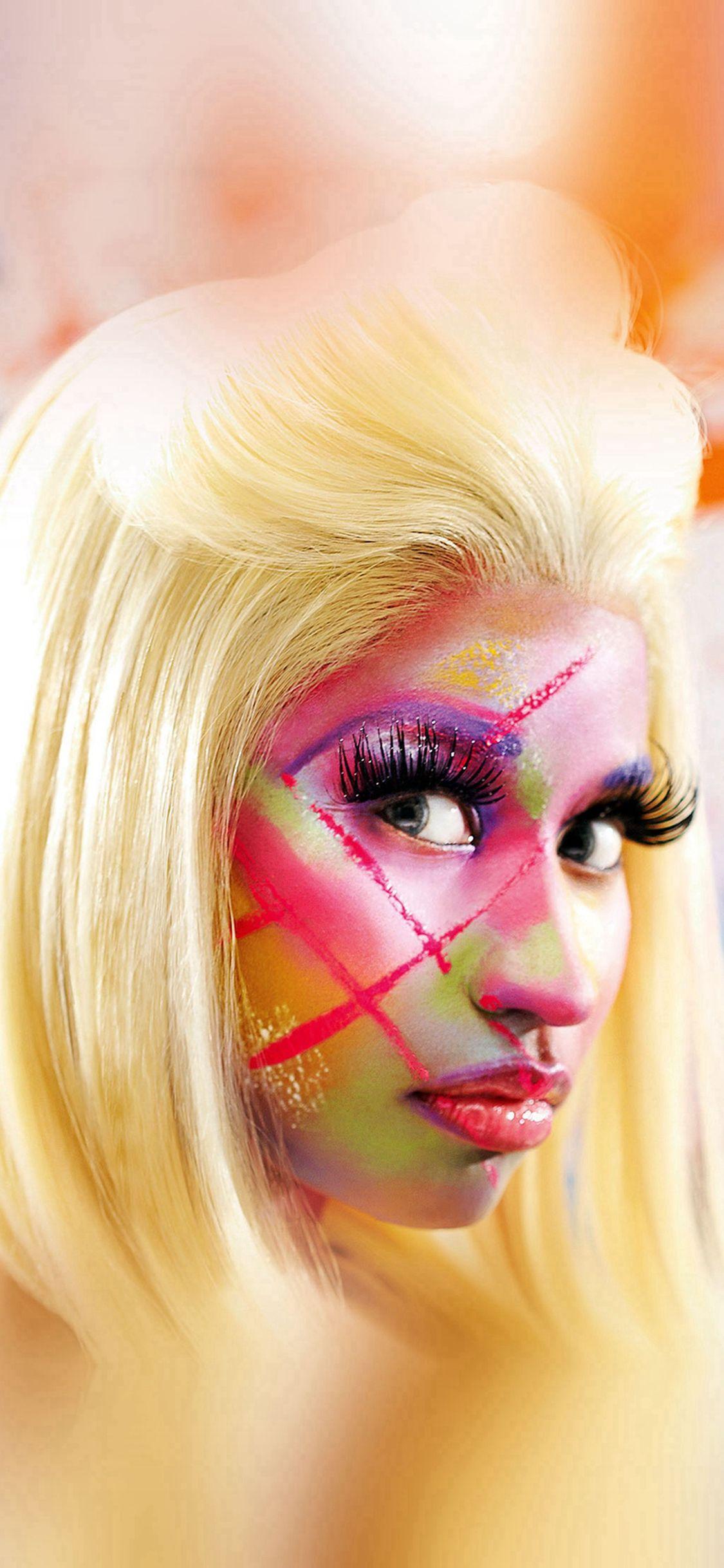 1125x2436 Nicki Minaj Face Girl Music iPhone X Wallpaper Free Download