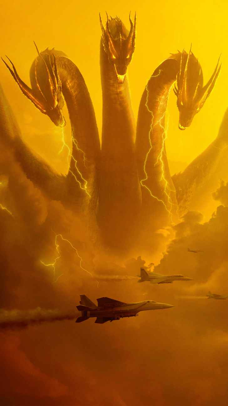 728x1294 Ghidorah Phone Wallpaper