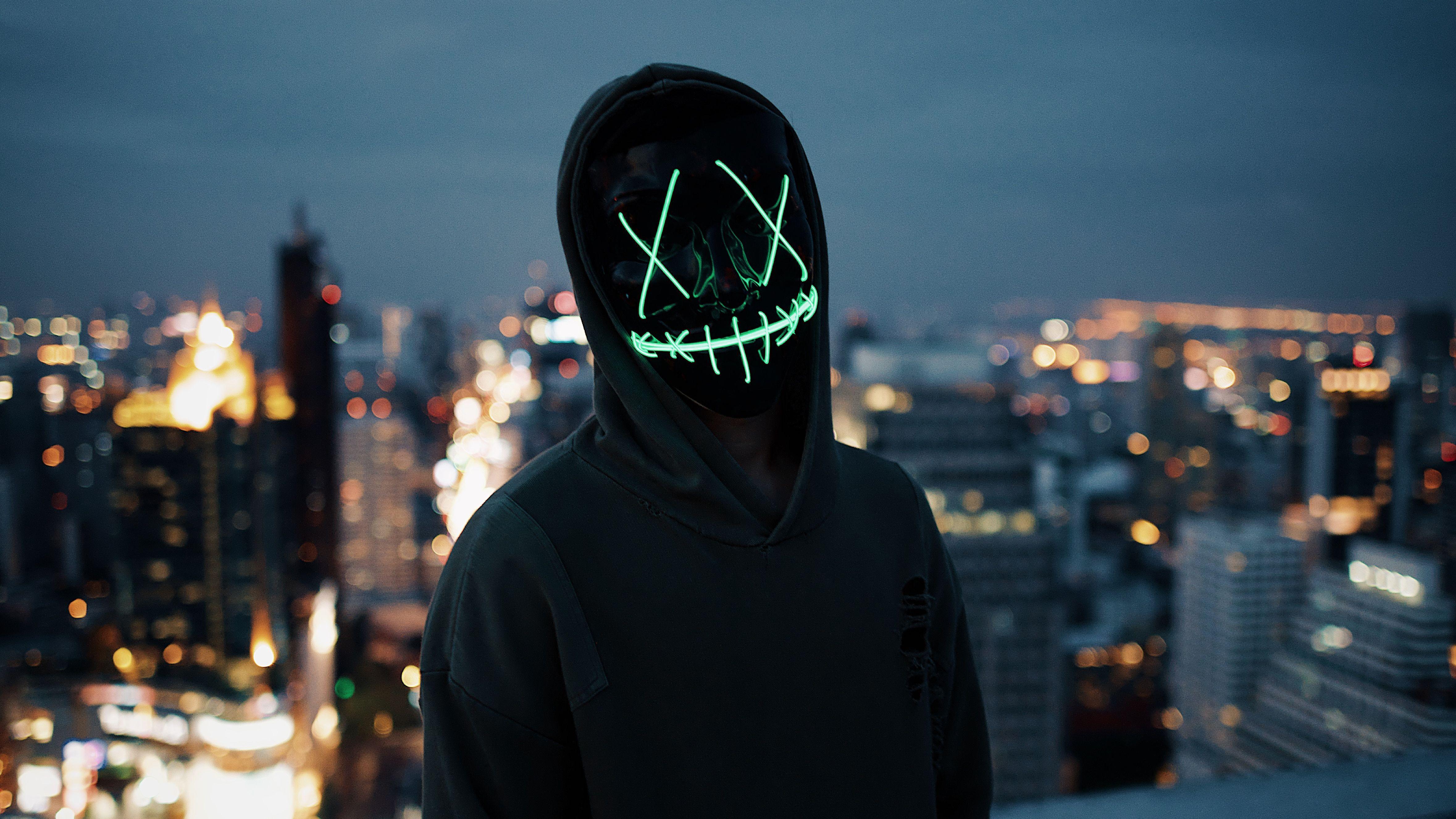 4716x2653 Mask Guy Neon 5k, HD Photography, 4k Wallpaper, Image, Background, Photo and Picture