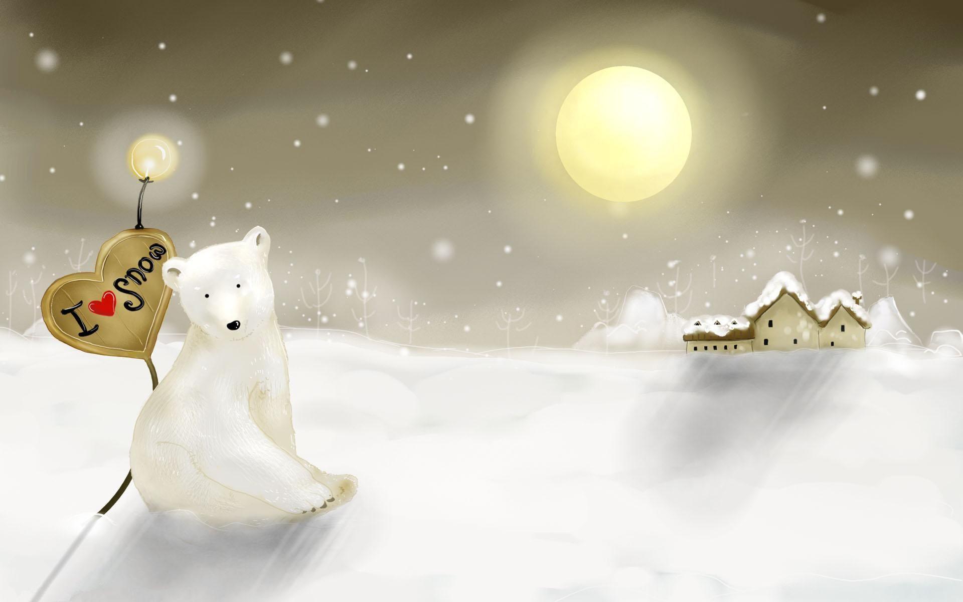 1920x1200 Winter Love Widescreen Wallpaper