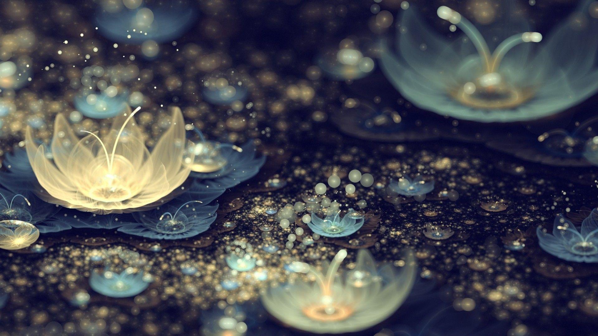 1920x1080 Wallpaper rain, HD wallpaper, dots, flowers, background, Abstract