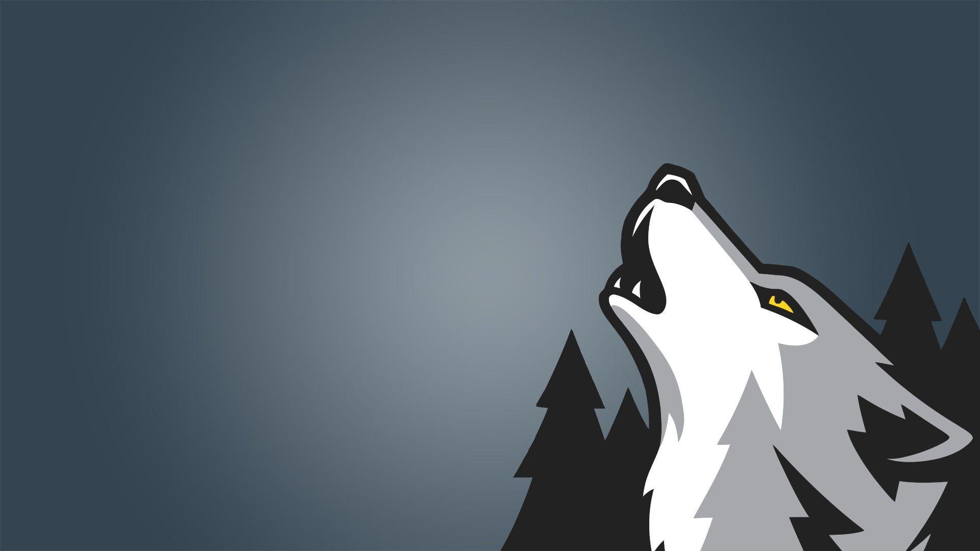 1920x1080 #animals, #digital art, #forest, #basketball, #minimalism, #simple background, #yellow eyes, #wolf, #trees, #Minnesota, #nature, #logo, #NBA, #sports wallpaper. Mocah.org HD Wallpaper