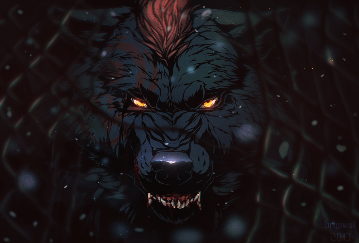 1200x814 #dark, #digital art, #wolf, wallpaper. Mocah.org HD Wallpaper