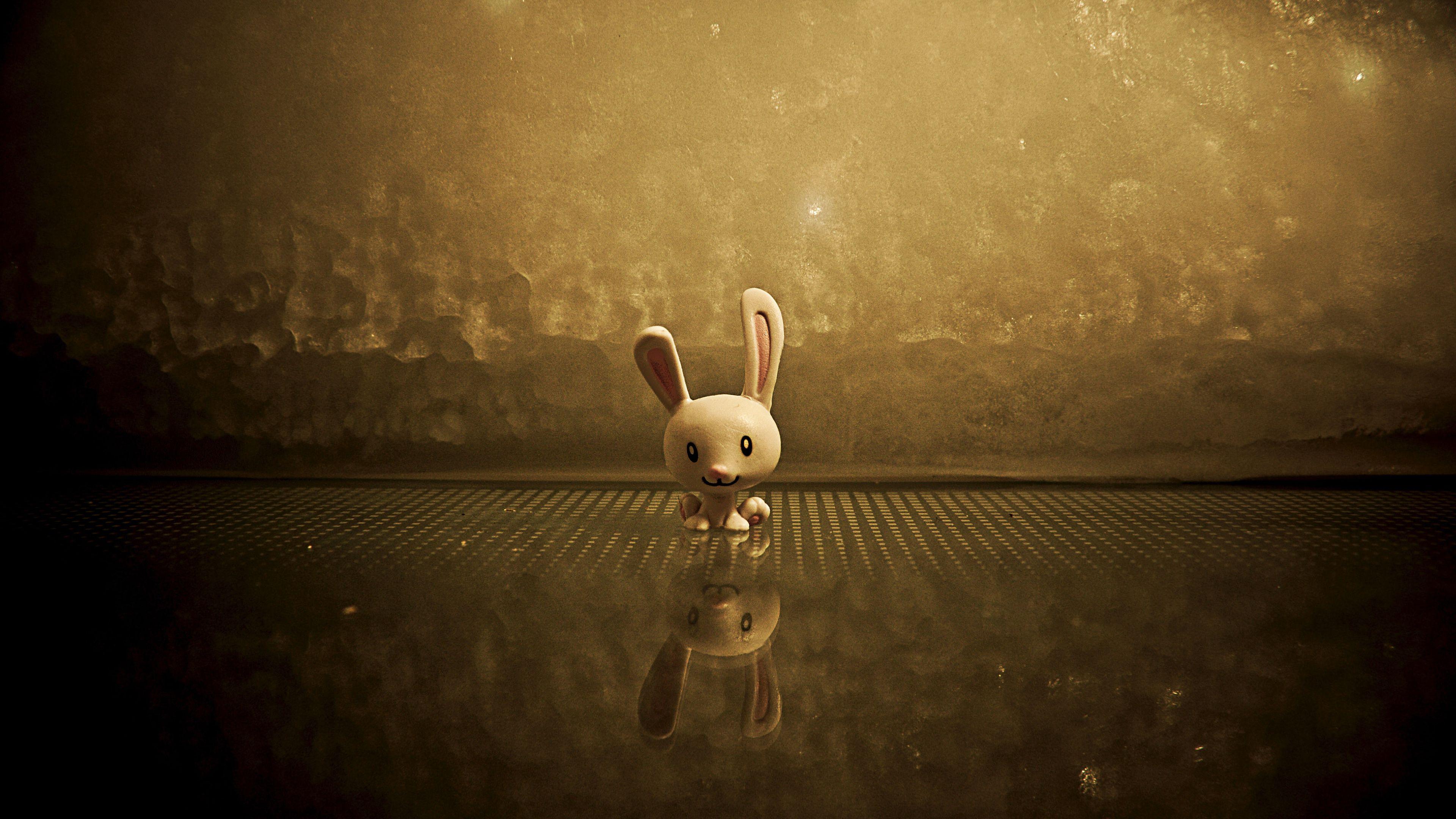 3840x2160 3D Brown Rabbit 4K HD Wallpaper