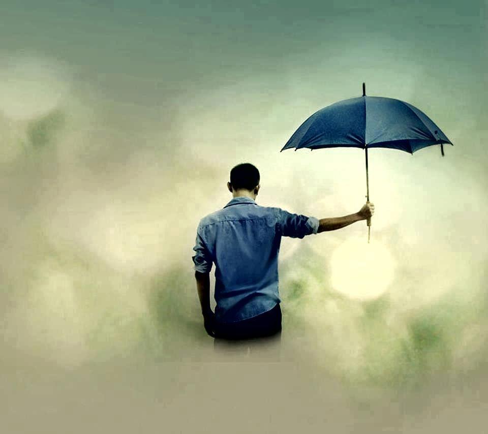 960x854 Alone Boy In Rain HD Wallpaper