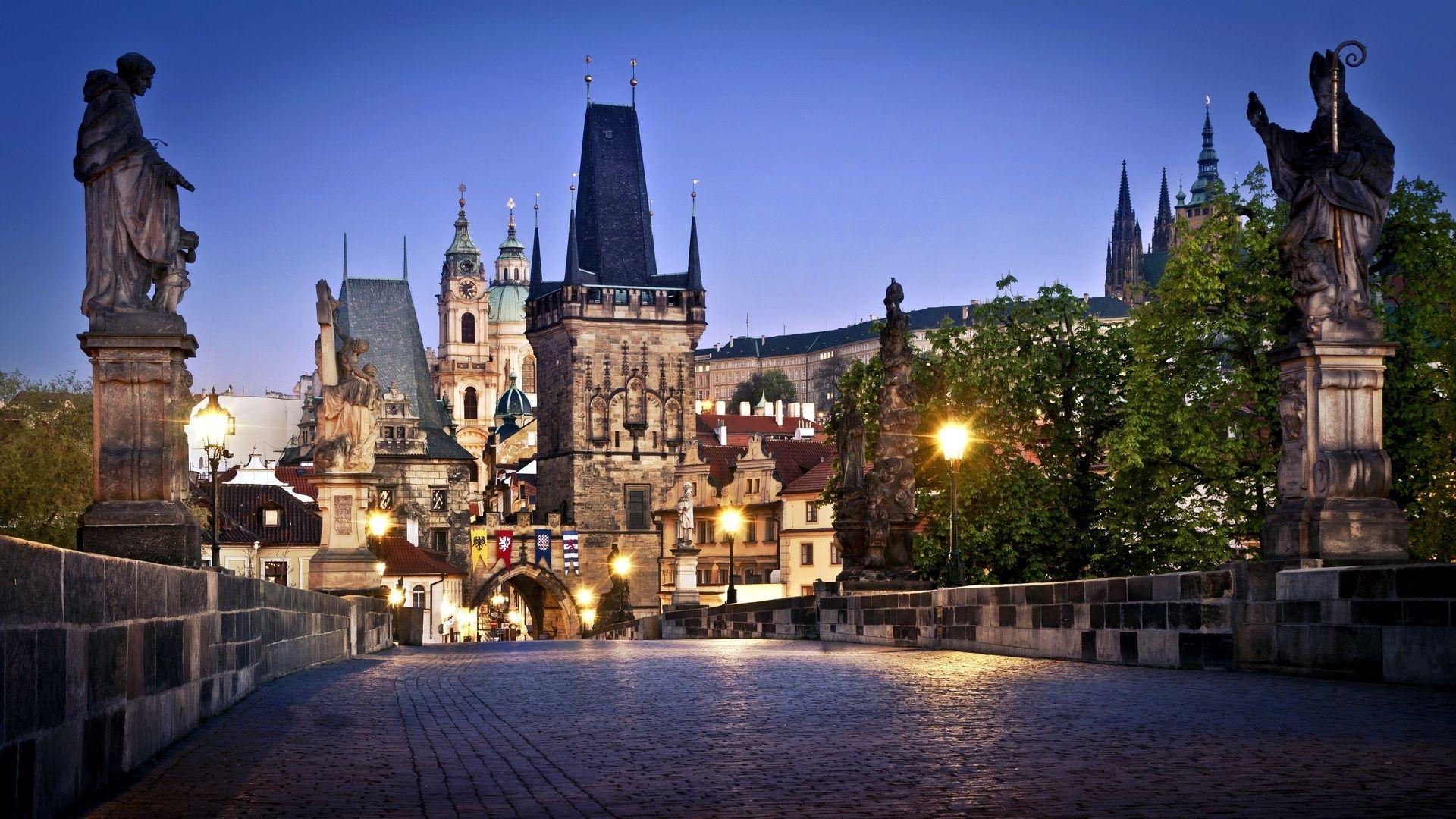 1920x1080 Download 1920x1080 HD Wallpaper prague old city night, Desktop