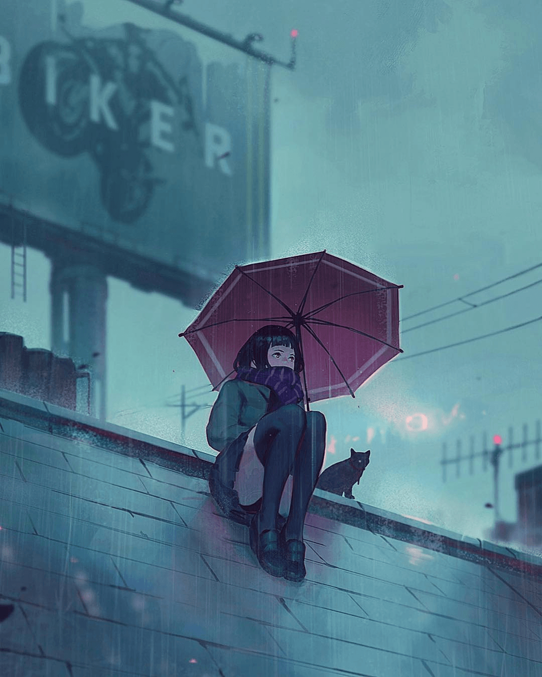 1080x2280 Anime Girl Dark Night Umbrella Raining 4k One Plus 6,Huawei  p20,Honor view 10,Vivo y85,Oppo f7,Xiaomi Mi A2 HD 4k Wallpapers, Images,  Backgrounds, Photos and Pictures