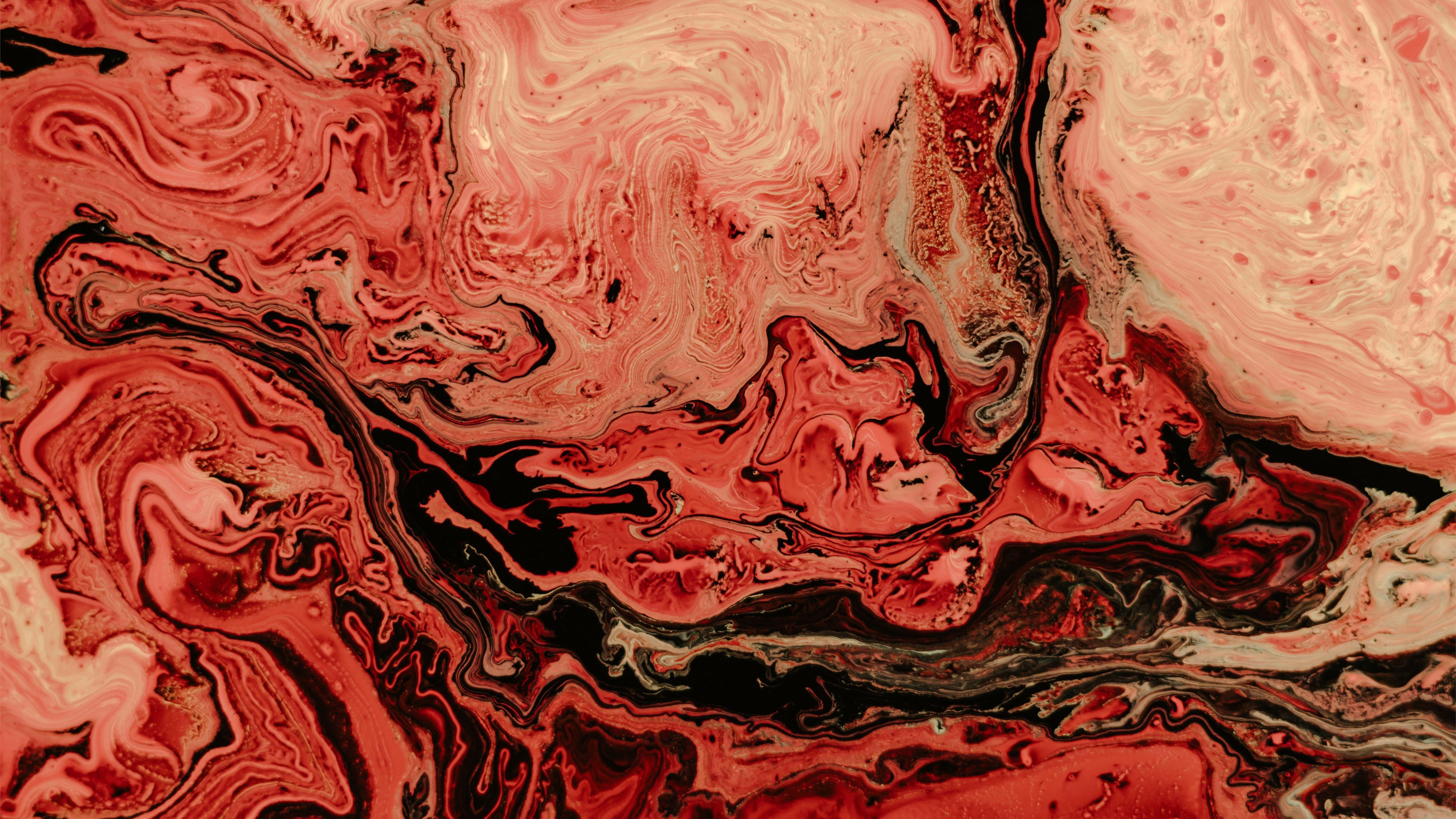 5120x2880 red and brown abstract art MacBook Air Wallpaper Download
