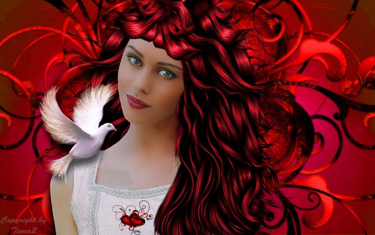 Red Girl Wallpapers Top Free Red Girl Backgrounds WallpaperAccess