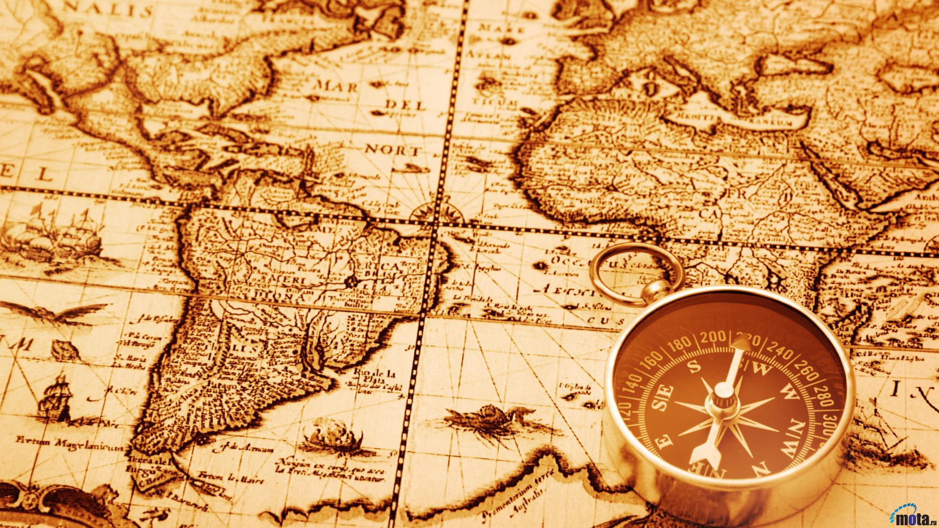 1920x1080 Vintage Maps Wallpaper