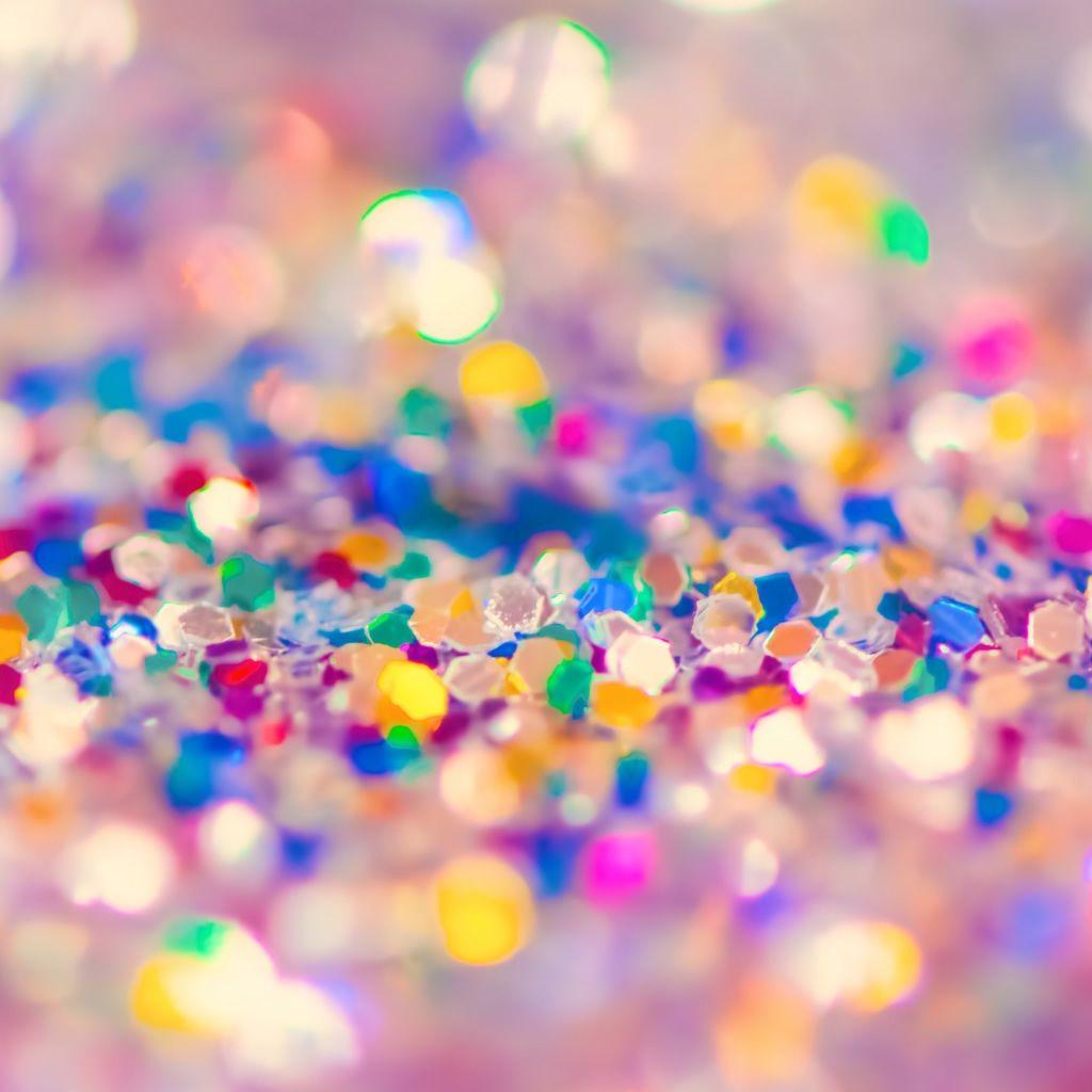 1024x1024 Colorful Glitter iPad Wallpaper Free Download
