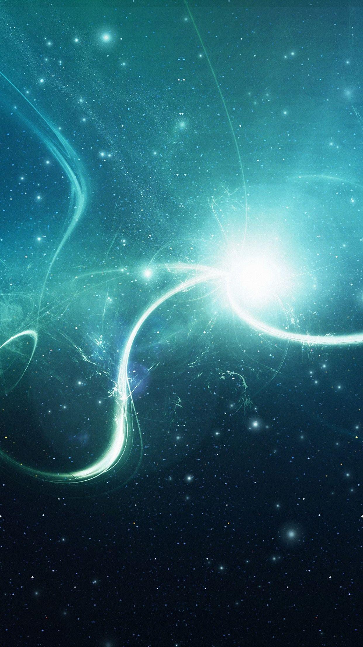 1242x2208 Abstract Space Blue Green Line Pattern Wallpaper