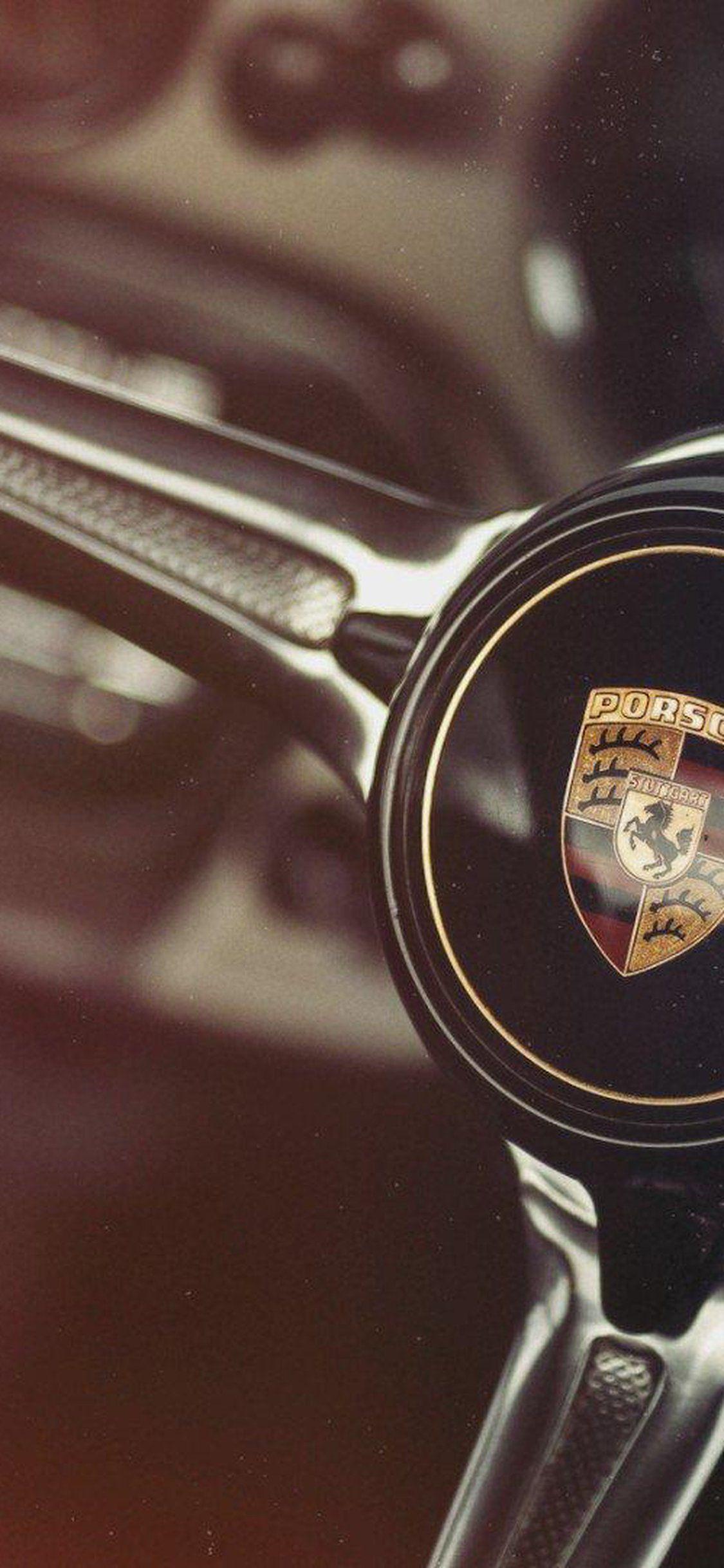 1125x2436 iPhone X Porsche, Classic, Vintage Car, Steering Wheel, Porsche