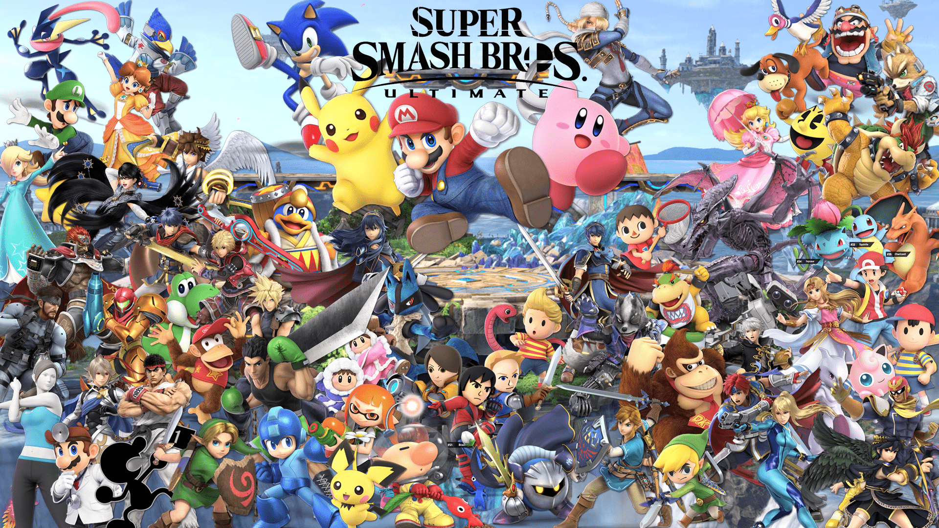 1920x1080 Made a Wallpaper with all the Smash Ultimate Renders