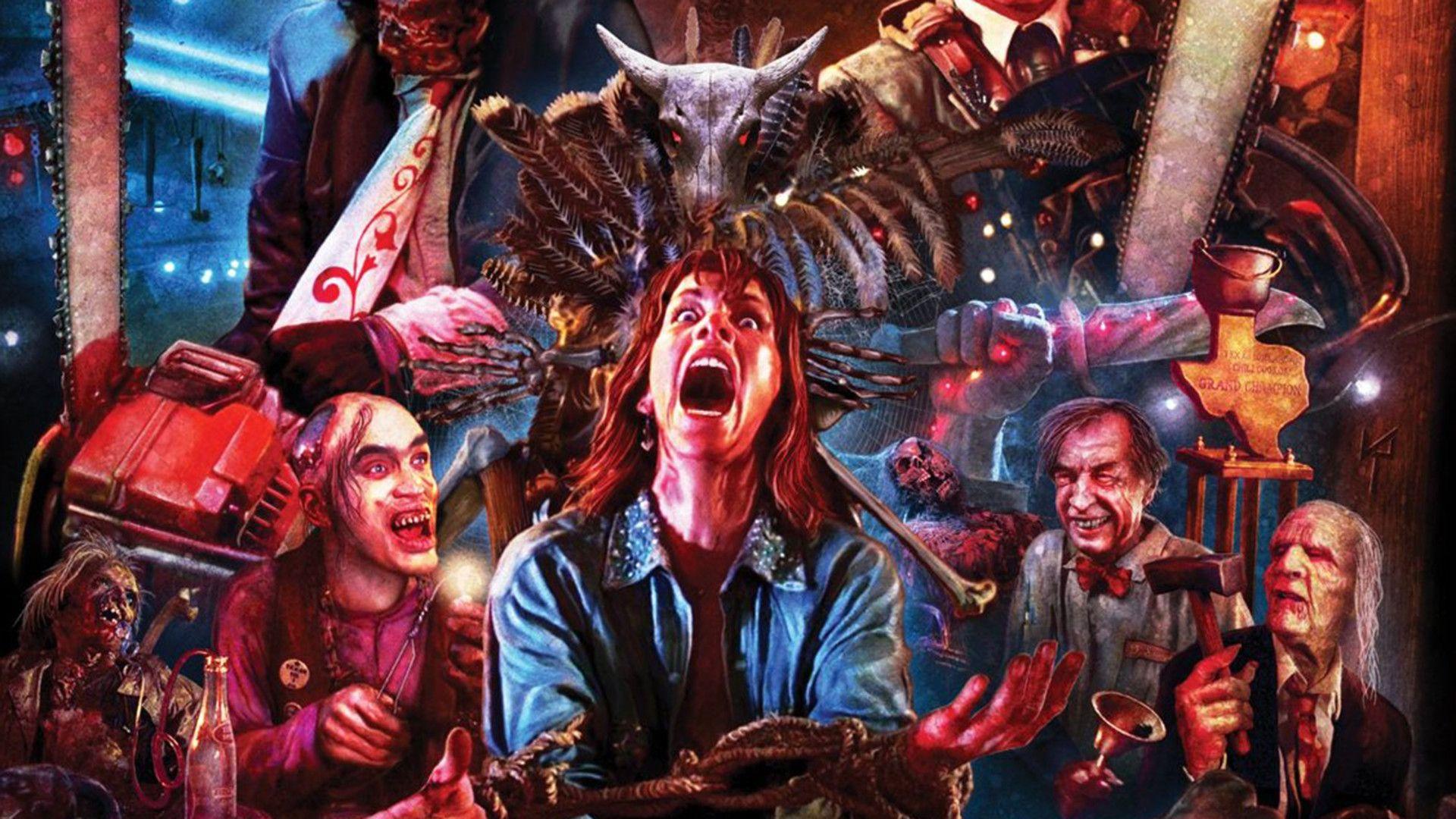 1920x1080 THE TEXAS CHAINSAW MASSACRE Part 2 Movie Poster Horror Leatherface