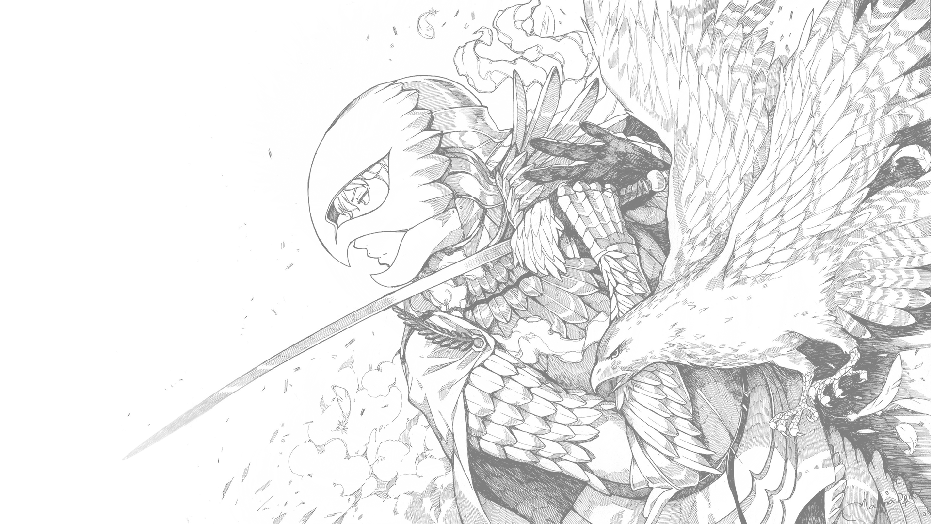 1920x1080 Shitpost This Berserk wallpaper changes depending if you're in light or dark mode
