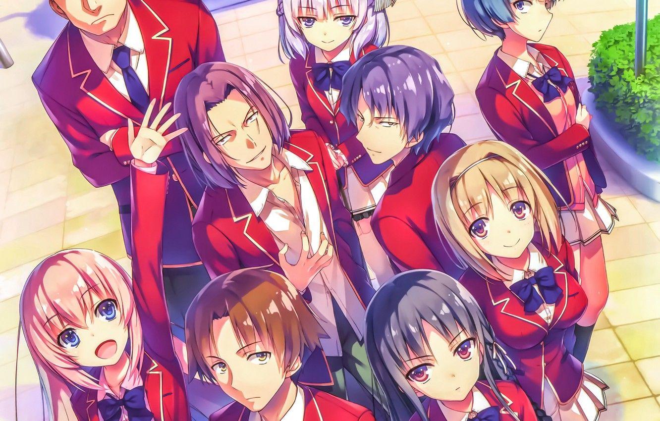 1332x850 SHUGI girl, background, ventilation, guy, two, Youkoso