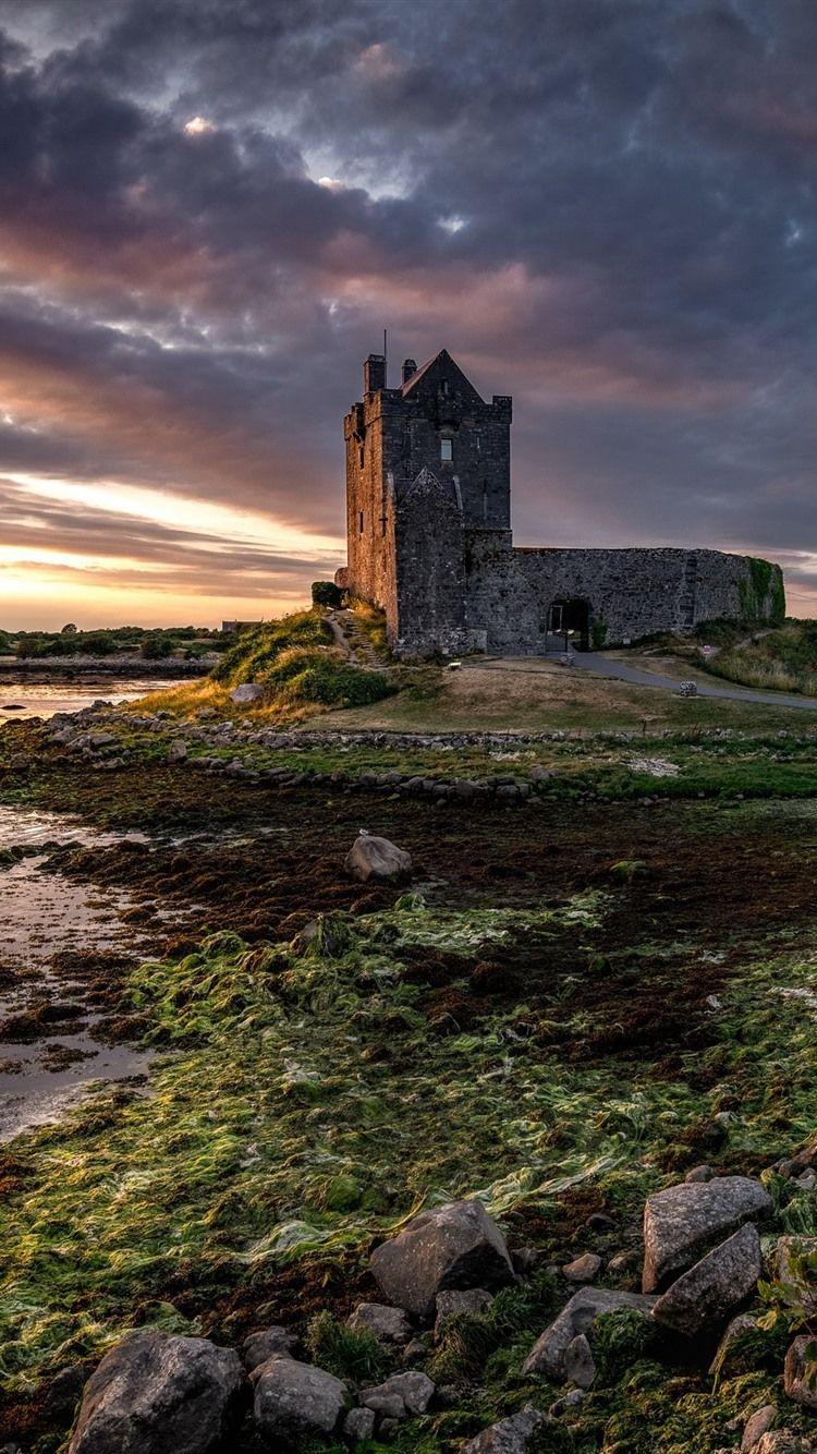 750x1334 Wallpaper Ireland, Galway, castle, clouds, river, dusk 2560x1600 HD Picture, Image