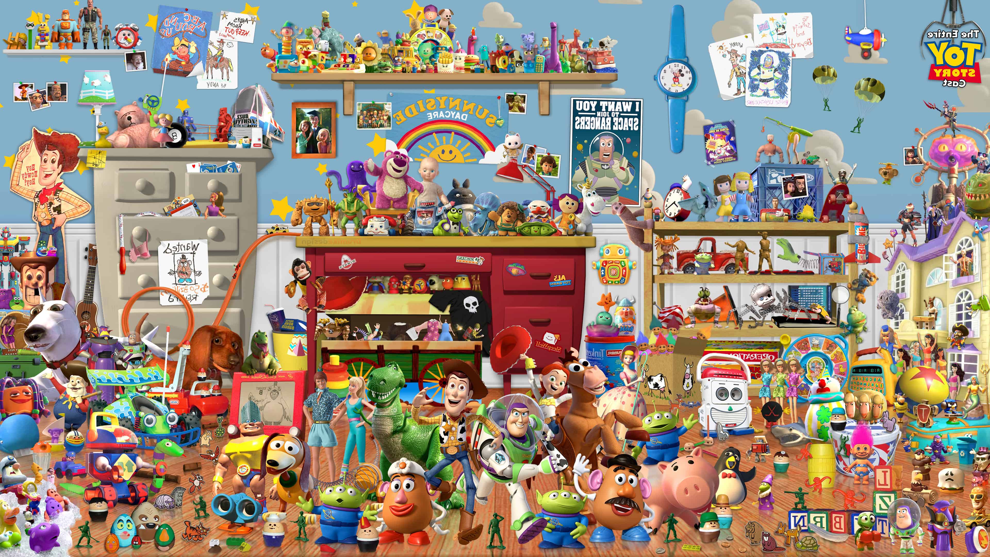 3840x2160 Toy Story Entire Cast UHD 4K Wallpaper