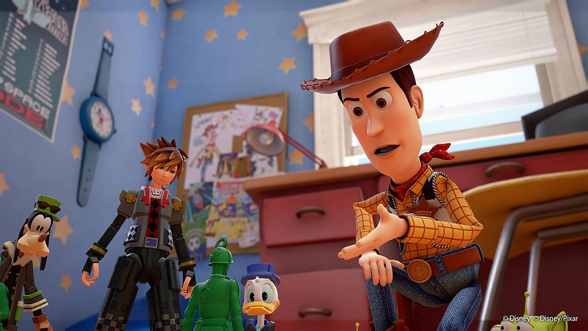 1920x1080 Sora Toy Story Woody Kingdom Hearts III HD