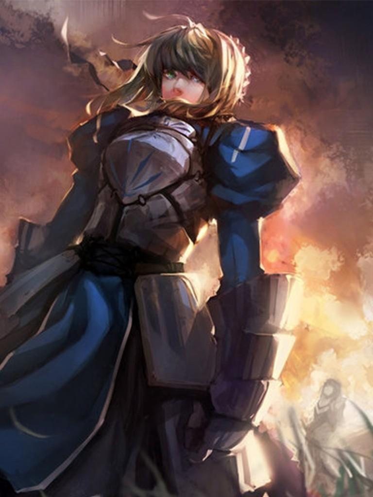 768x1024 Fate Zero Saber Wallpaper for Android