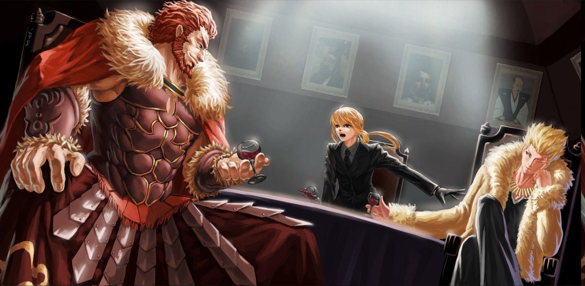 1917x937 Fate Zero, Saber, Soft Shading, Gilgamesh, Rider (Fate Zero) Wallpaper HD / Desktop and Mobile Background