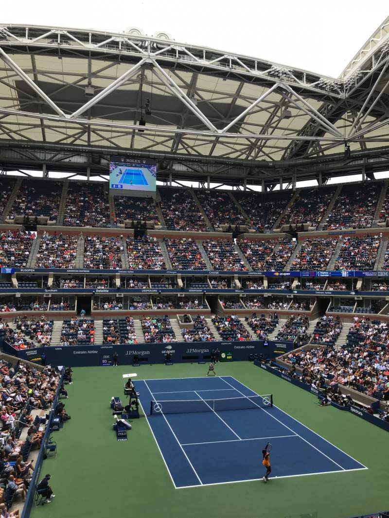 800x1066 Arthur Ashe Stadium, section S- row 2 Stephens vs Victoria Azarenka, shared by reid.lemesurier