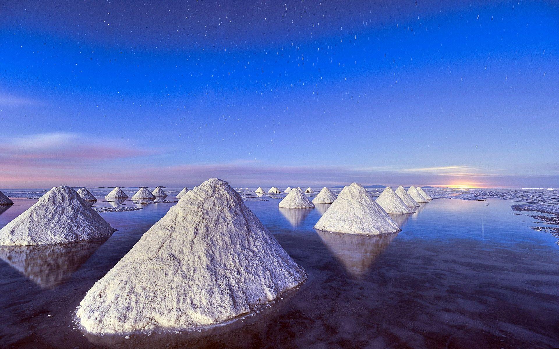 1920x1200 Wallpaper Piles of salt, Dead Sea, blue sky 1920x1200 HD Picture, Image