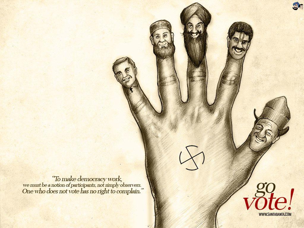 1024x768 Elections On Democracy In Hindi HD Wallpaper