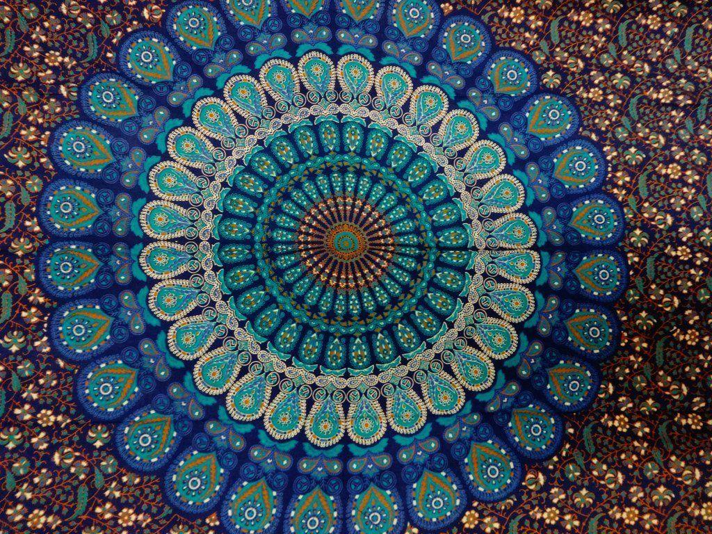 1024x768 Tapestry Wall Hanging, Mandala Tapestries, Indian Cotton