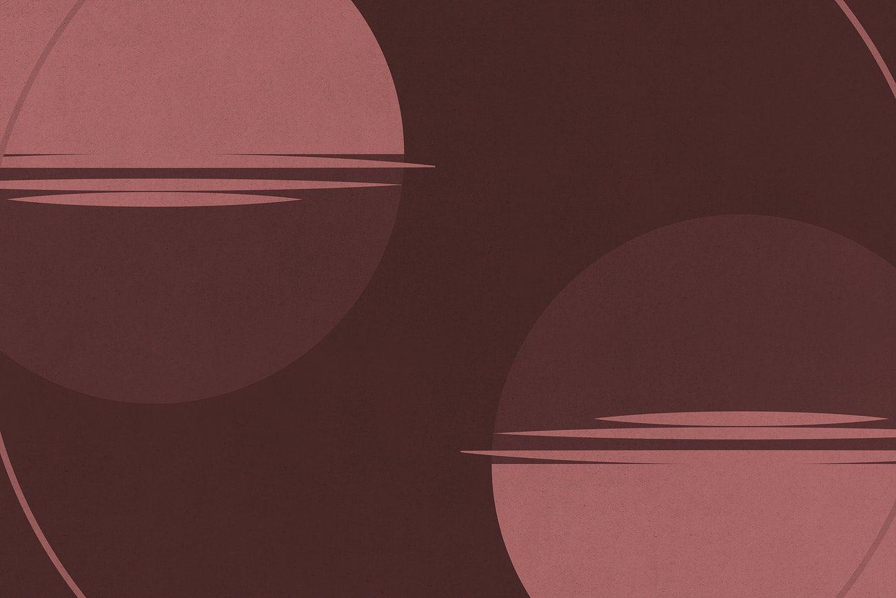 1300x867 Pink minimalist circle wallpaper retro poster style