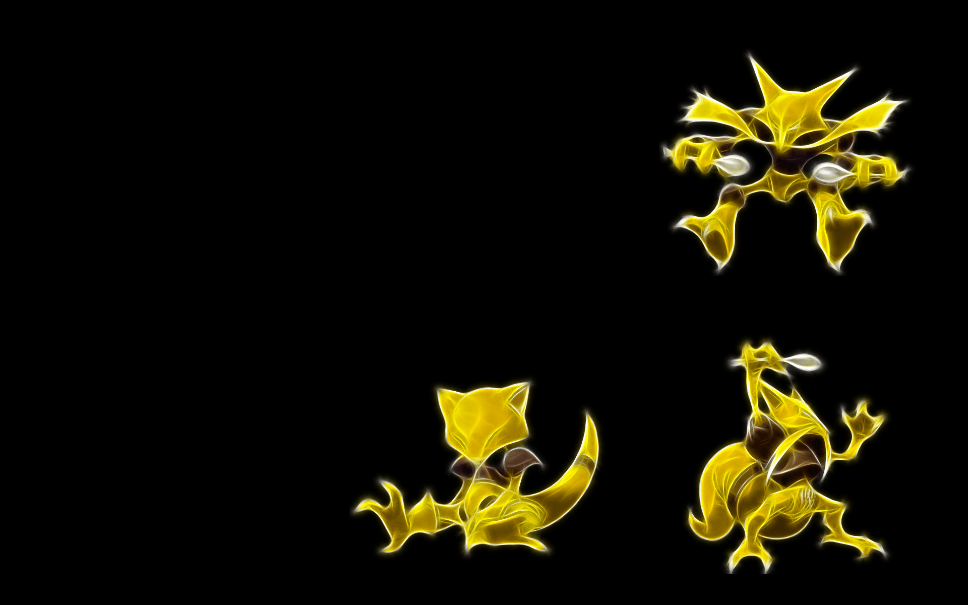 1920x1200 Pokemon, Abra, Alakazam, Kadabra, black background Wallpaper /