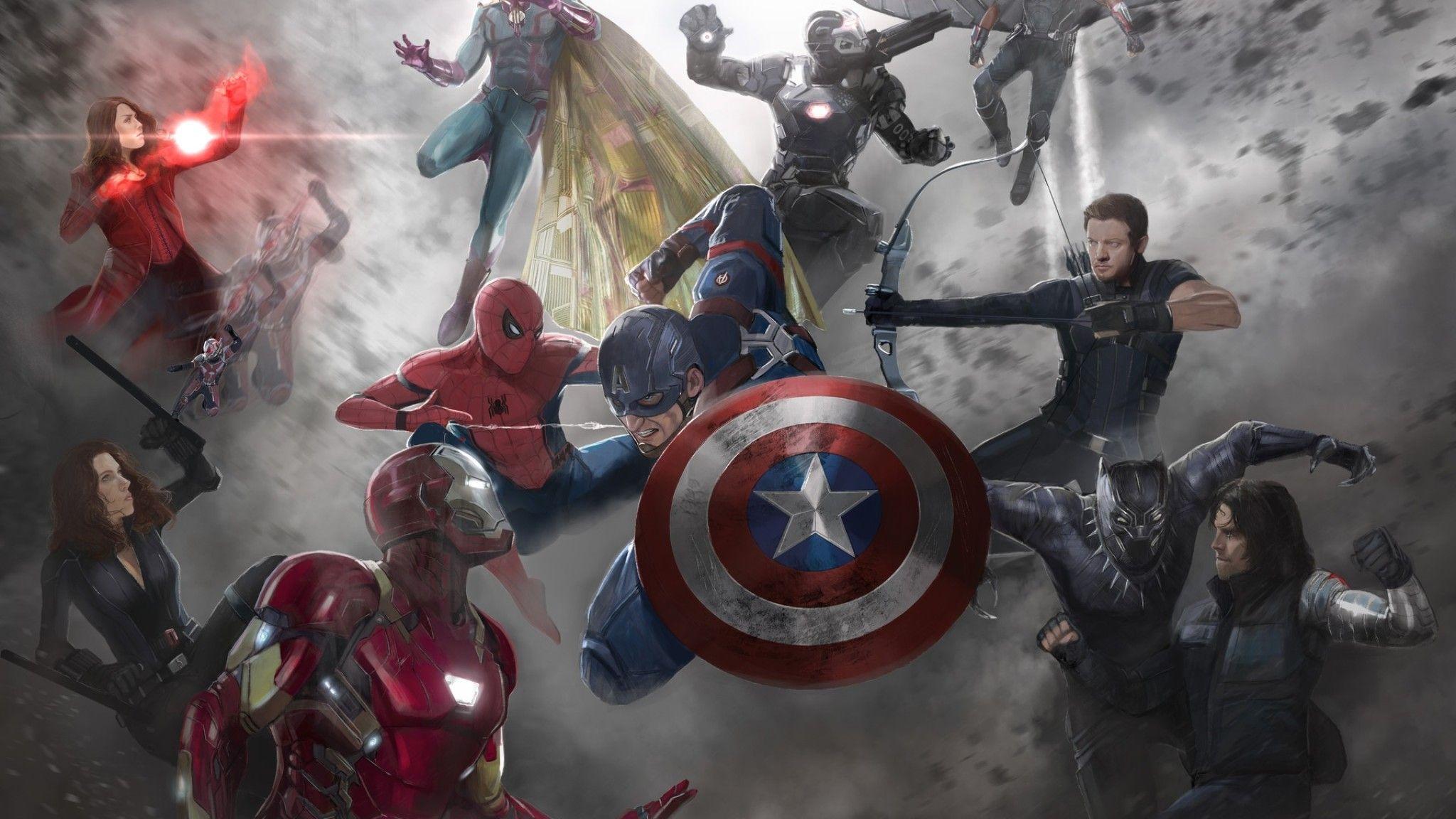 2048x1152 Spider Man And War Machine HD Wallpaper