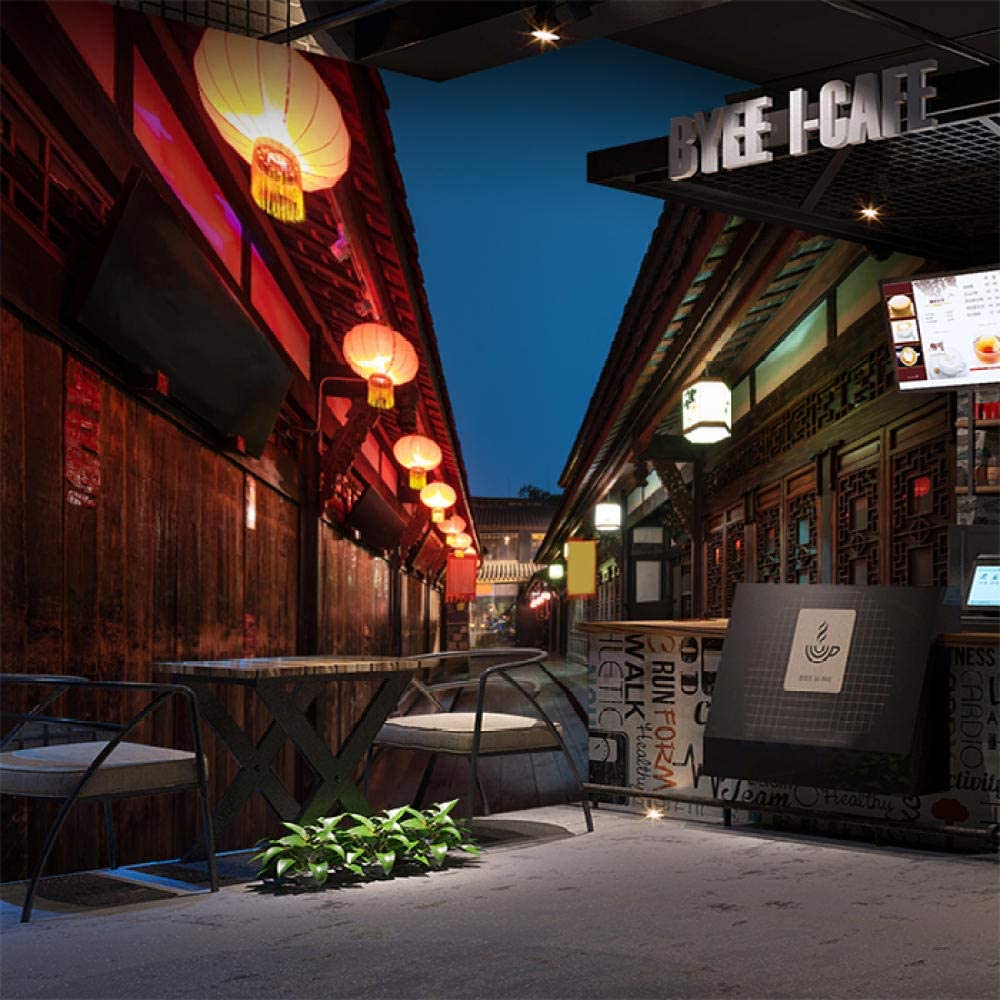 1000x1000 Mural 3D Wallpaper Mural Nostalgic Sichuan Chengdu Chongqing Night Street Scenery Wallpaper String String Incense Pot Shop Wallpaper Restaurant Restaurant Wallpaper 200Cmx140Cm