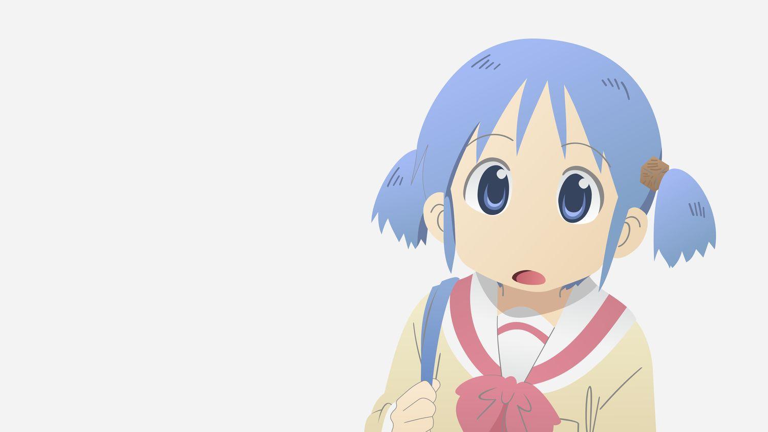 1500x844 naganohara mio nichijou vector white. konachan.com.com Anime Wallpaper