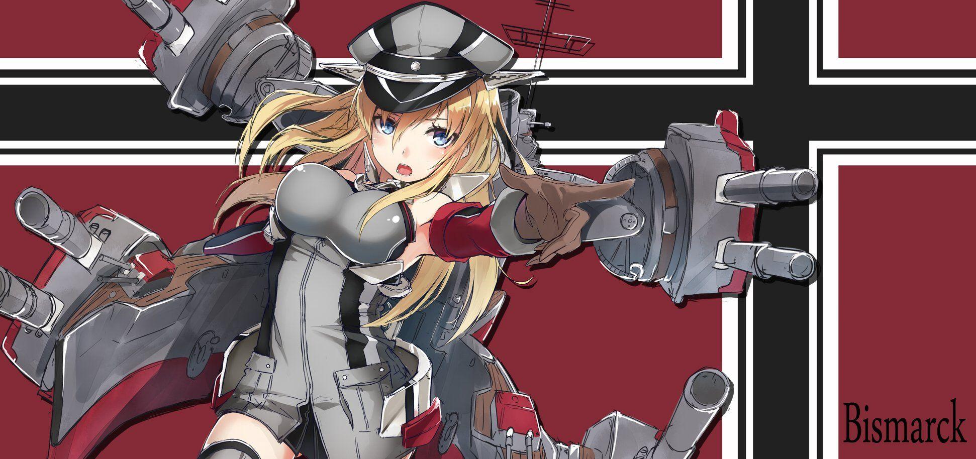 1942x914 Bismarck (kancolle) kantai collection nanahara fuyuki wallpaperx914