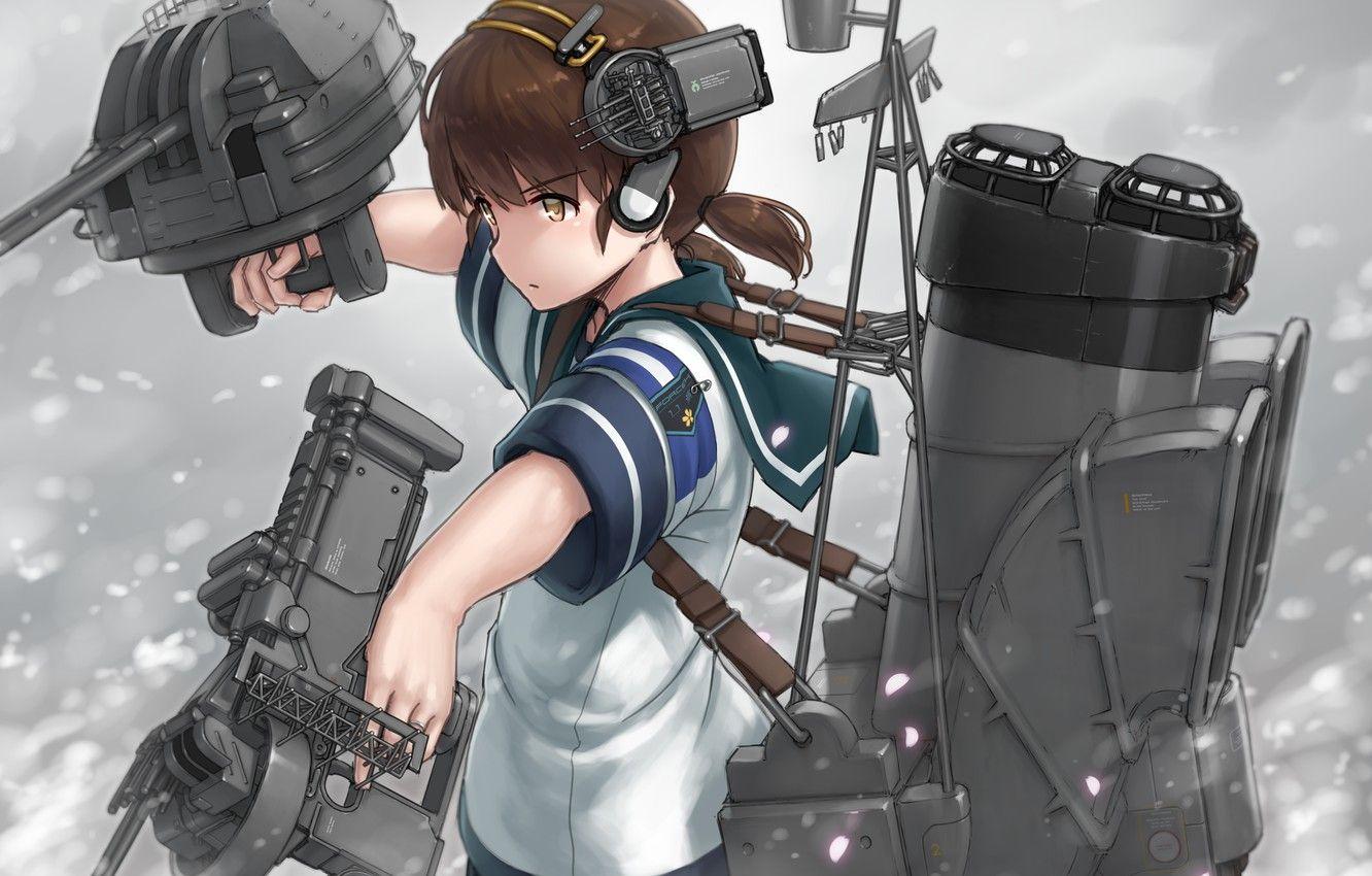1332x850 Wallpaper girl, weapons, Kantai Collection image for desktop, section сёнэн
