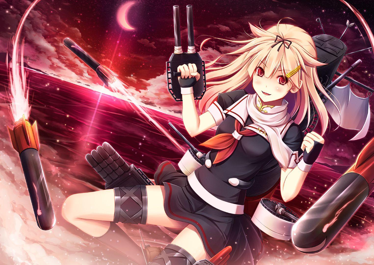 1525x1080 Yuudachi(Kantai Collection) Wallpaper
