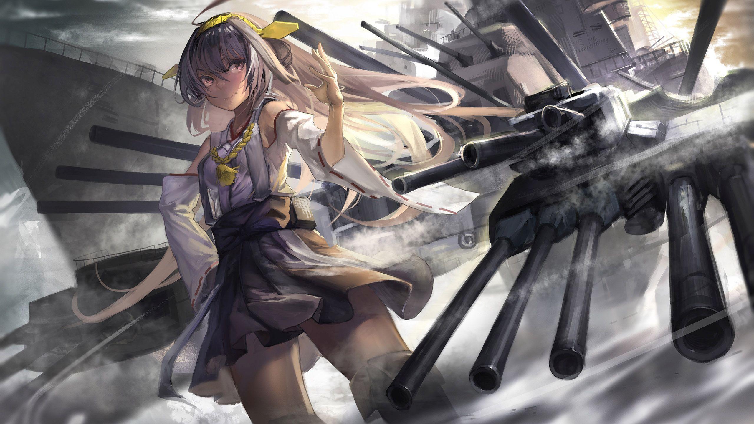 2560x1440 HD Hibiki with guns Collection Wallpaper